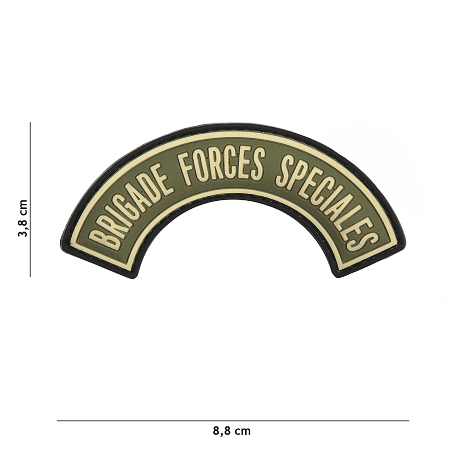Embleem 3D PVC Brigade Forces Speciales groen #9029