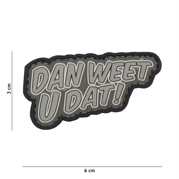 Embleem 3D PVC Dan Weet U Dat groen #12060