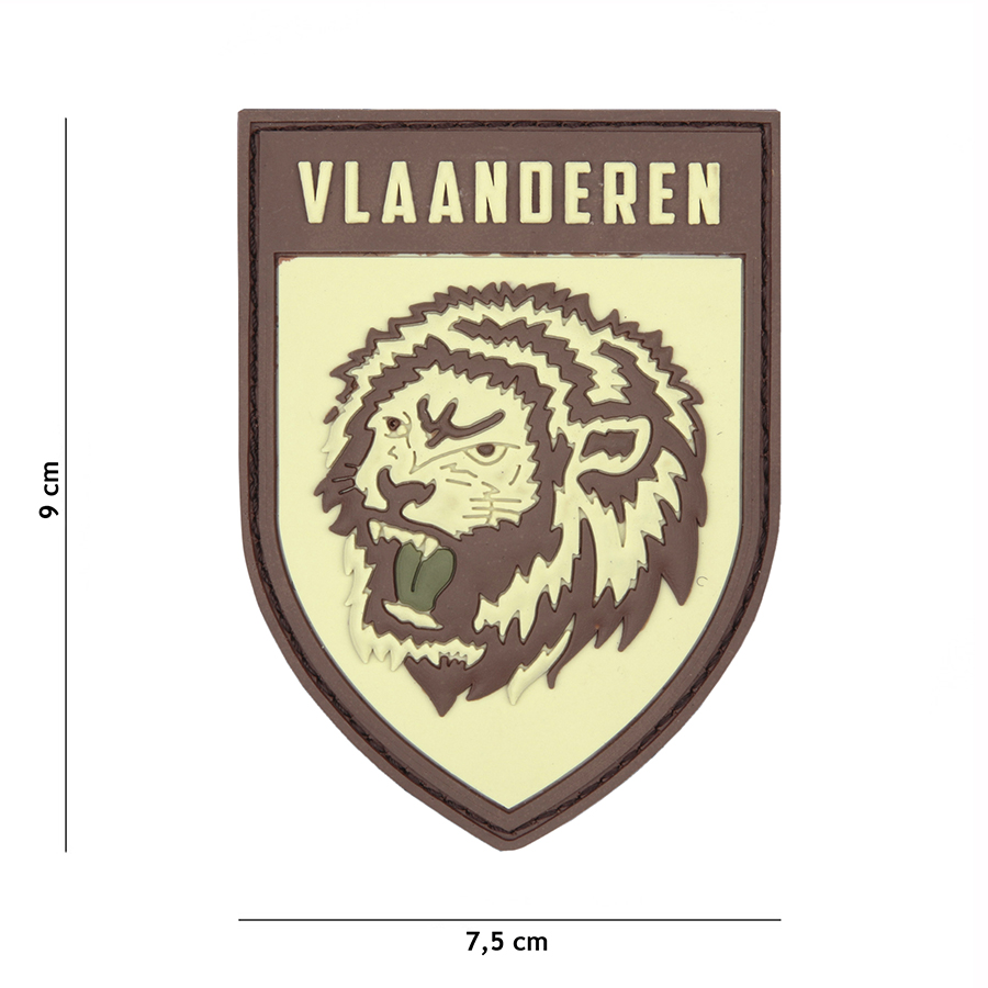 Embleem 3D PVC Vlaanderen coyote #13069