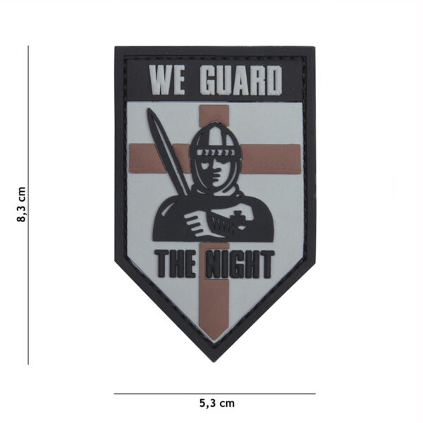 Embleem 3D PVC We guard the night grijs #13077