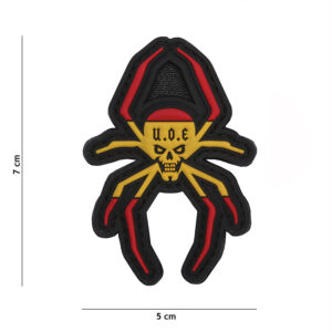 Embleem 3D PVC Spaanse spin geel #13094