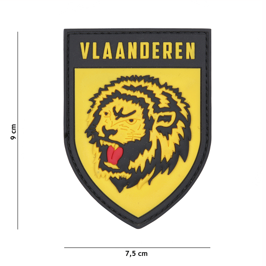 Embleem 3D PVC Vlaanderen geel #13099