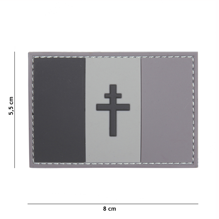 Embleem 3D PVC Franse vrijheid grijs #13110