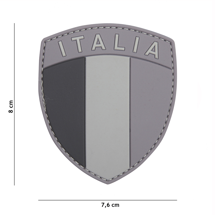 Embleem 3D PVC Italia grijs #13113