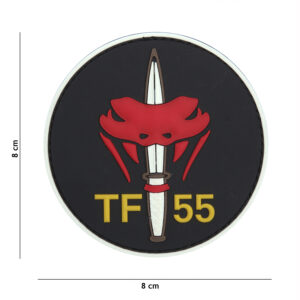 Embleem 3D PVC TF-55 zwart #13120