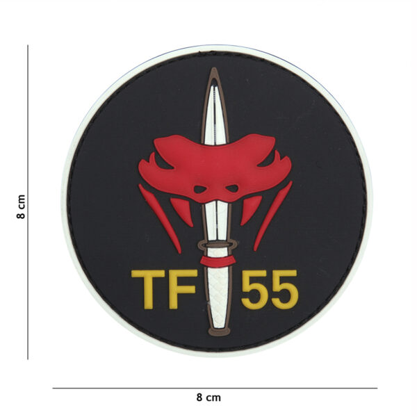 Embleem 3D PVC TF-55 zwart #13120