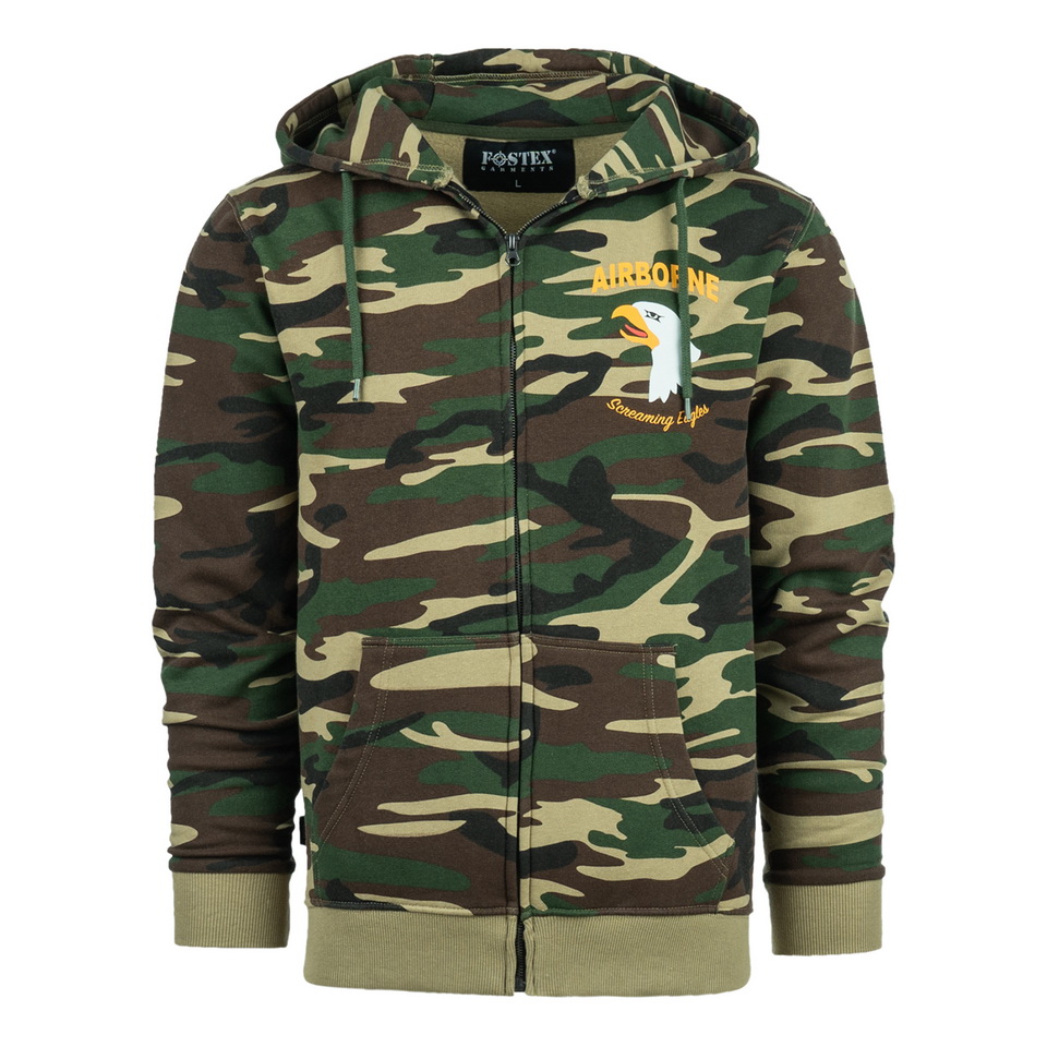 Hoodie met rits 101st Airborne Eagle camo