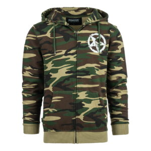 Hoodie met rits Allied Star-Punisher camo