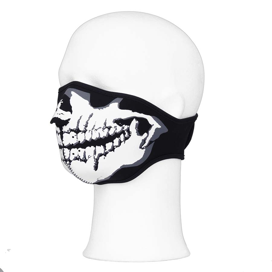 Biker mask half face white mouth #101 Biker mask half face white mouth #101