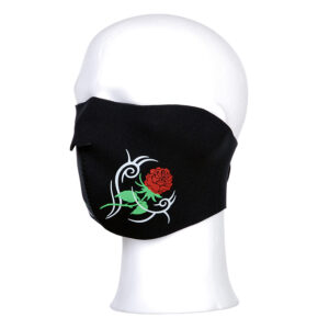 Biker mask half face roses #105