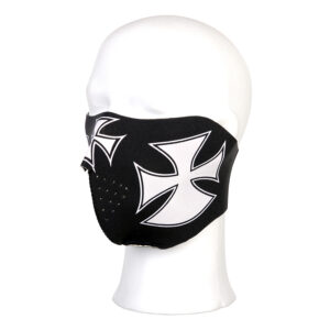 Biker mask half face maltezer cross #111