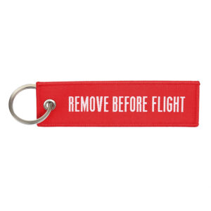 Sleutelhanger fijn geweven remove before flight #118