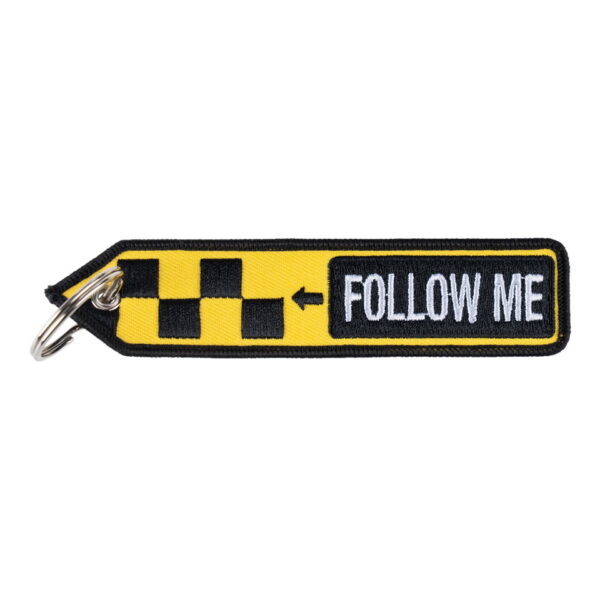Sleutelhanger Follow Me geblokt #123