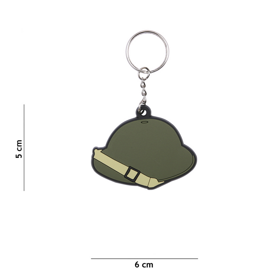 Sleutelhanger 3D PVC Brodie Helmet WWII #117 Sleutelhanger 3D PVC Brodie Helmet WWII #117