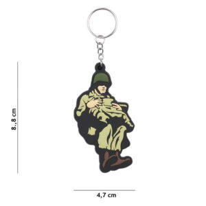 Sleutelhanger 3D PVC WWII Paratrooper #106