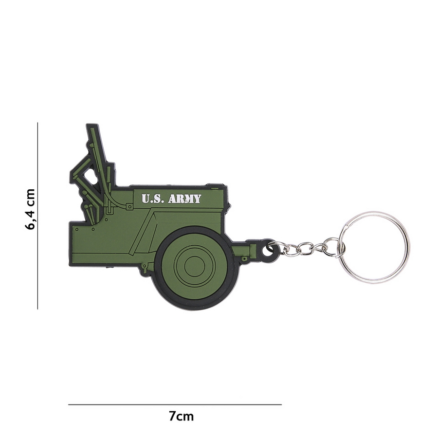 Sleutelhanger 3D PVC Jeep U.S. Army #105 Sleutelhanger 3D PVC Jeep U.S. Army #105