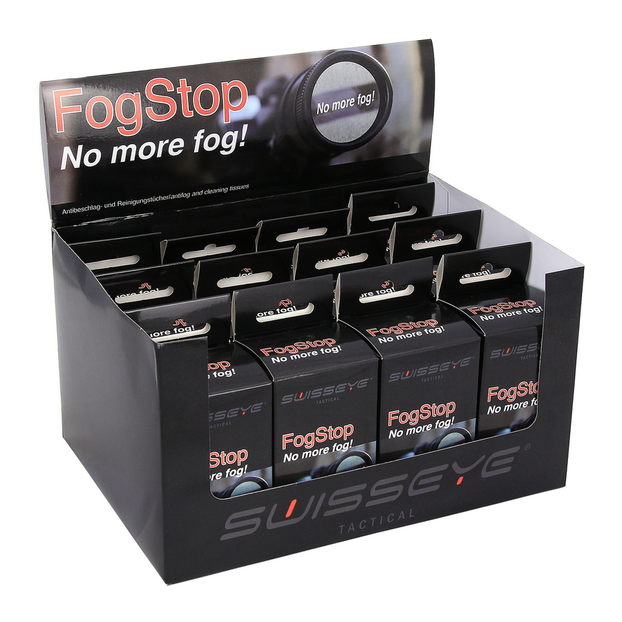 SwissEye Fog-Stop display á 12 doosjes SwissEye Fog-Stop display á 12 doosjes