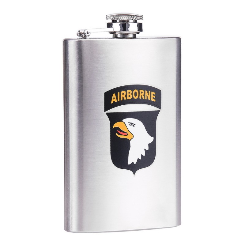 Zakfles 5 ounce 101st Airborne RVS Zakfles 5 ounce 101st Airborne RVS