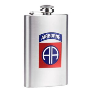 Zakfles 5 ounce 82nd Airborne RVS