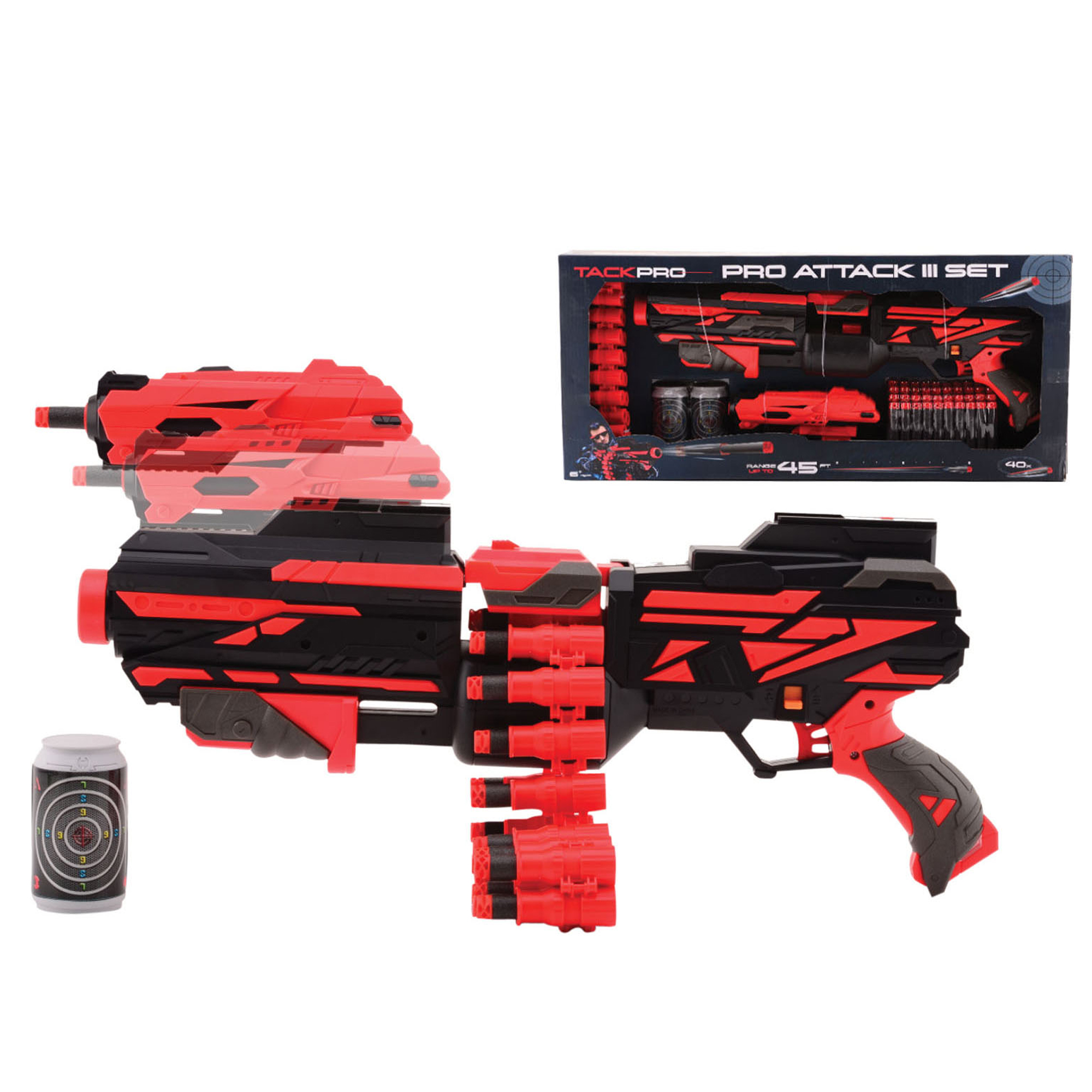 Tack Pro shooter large 50cm + 40 darts in riem #60