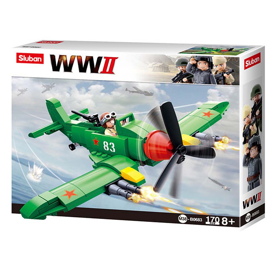Sluban WWII Allied Ground-Attack Aircraft M38-B0683 #16093 Sluban WWII Allied Ground-Attack Aircraft M38-B0683 #16093