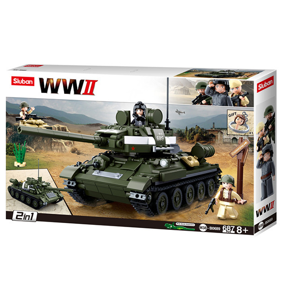 Sluban WWII Allied tank hunter M38-B0689 #16144 Sluban WWII Allied tank hunter M38-B0689 #16144