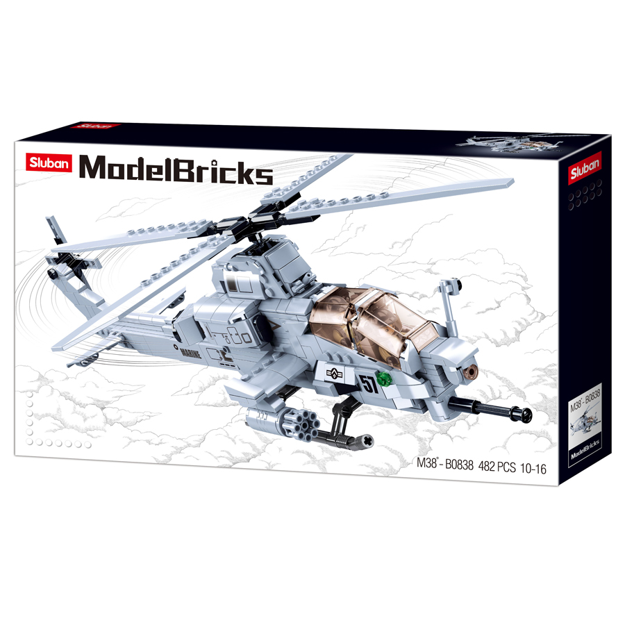 Sluban Attack Helicopter M38-B0838 #16117 Sluban Attack Helicopter M38-B0838 #16117