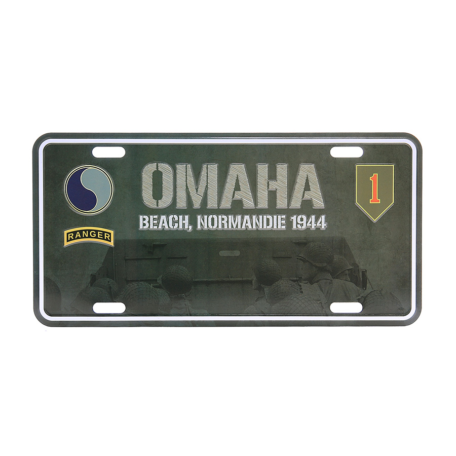 Nummerplaat Omaha Beach Normandie 1944 Nummerplaat Omaha Beach Normandie 1944