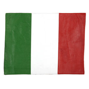 Leren vlag embleem Italie