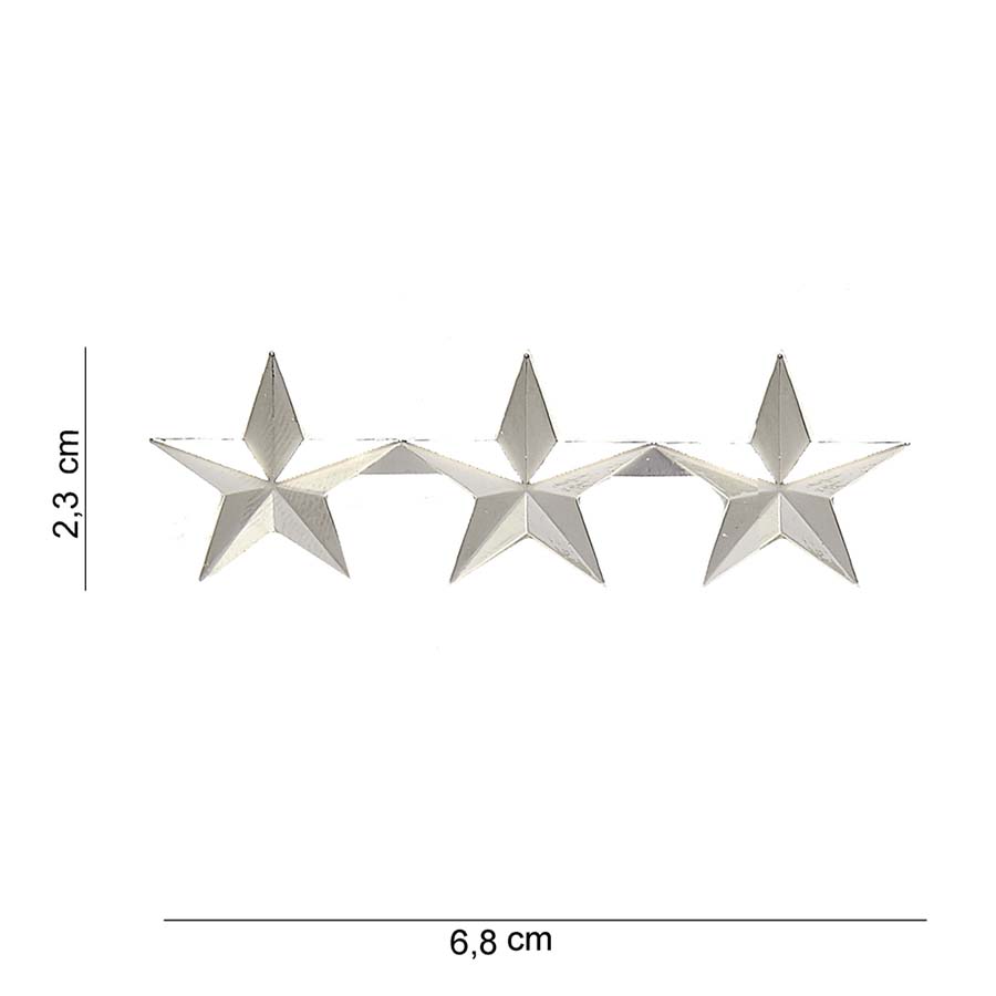 Embleem metaal Luitenant Generaal 3 sterren #6097