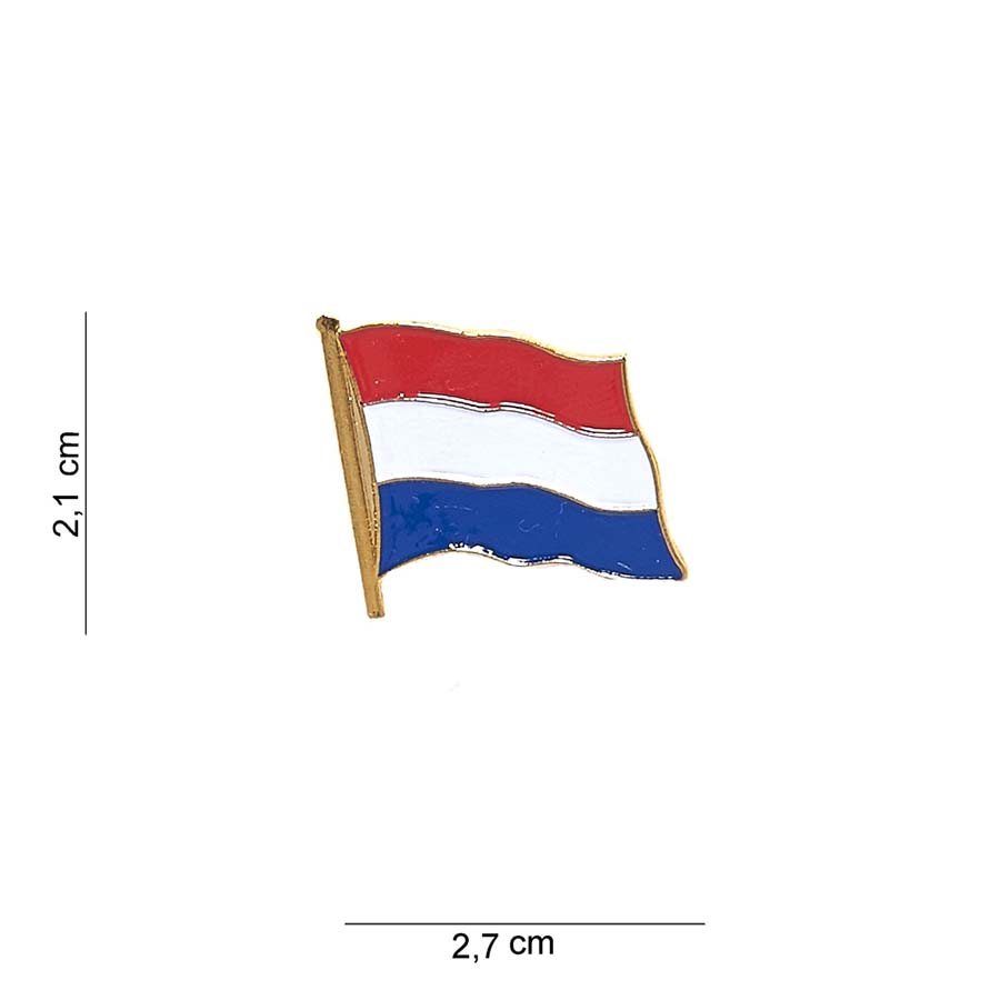 Embleem metaal nederlandse vlag 1 stuks #7072