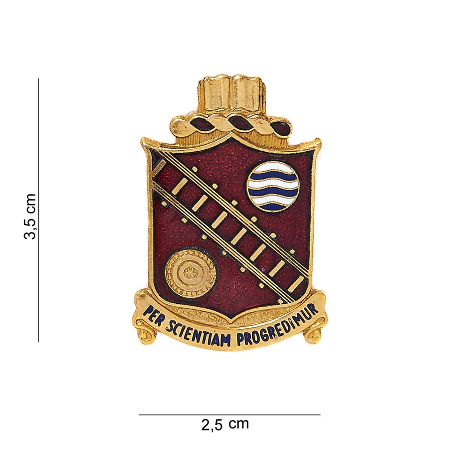 Embleem metaal Per Scientiam Progredimur #8030