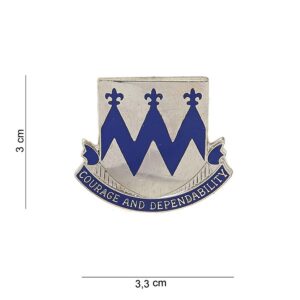 Embleem metaal Courage and Dependability #8019