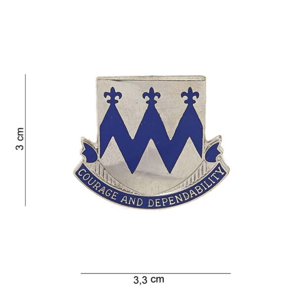 Embleem metaal Courage and Dependability #8019