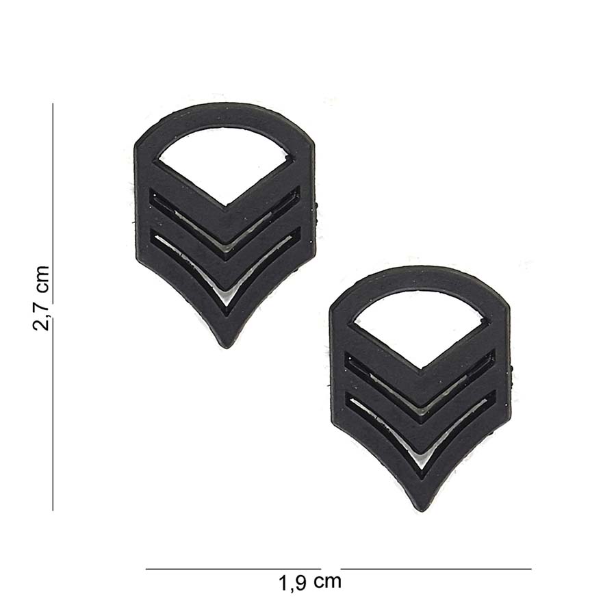 Embleem metaal US pin black rank set #6040