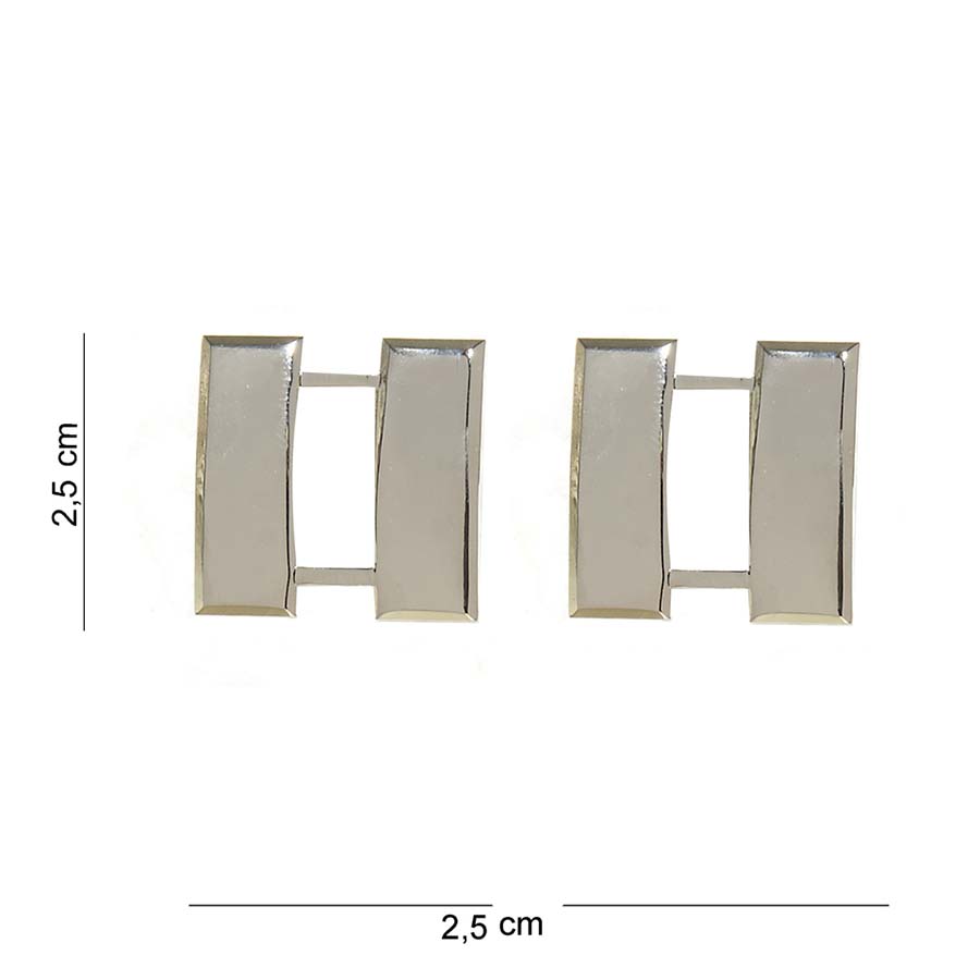 Embleem metaal US Captain bars kaart à 2 st zilver #6041