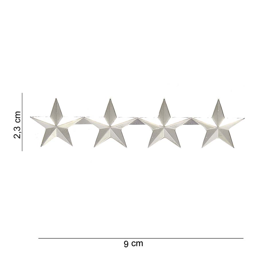 Embleem metaal Generaal 4 sterren #6098