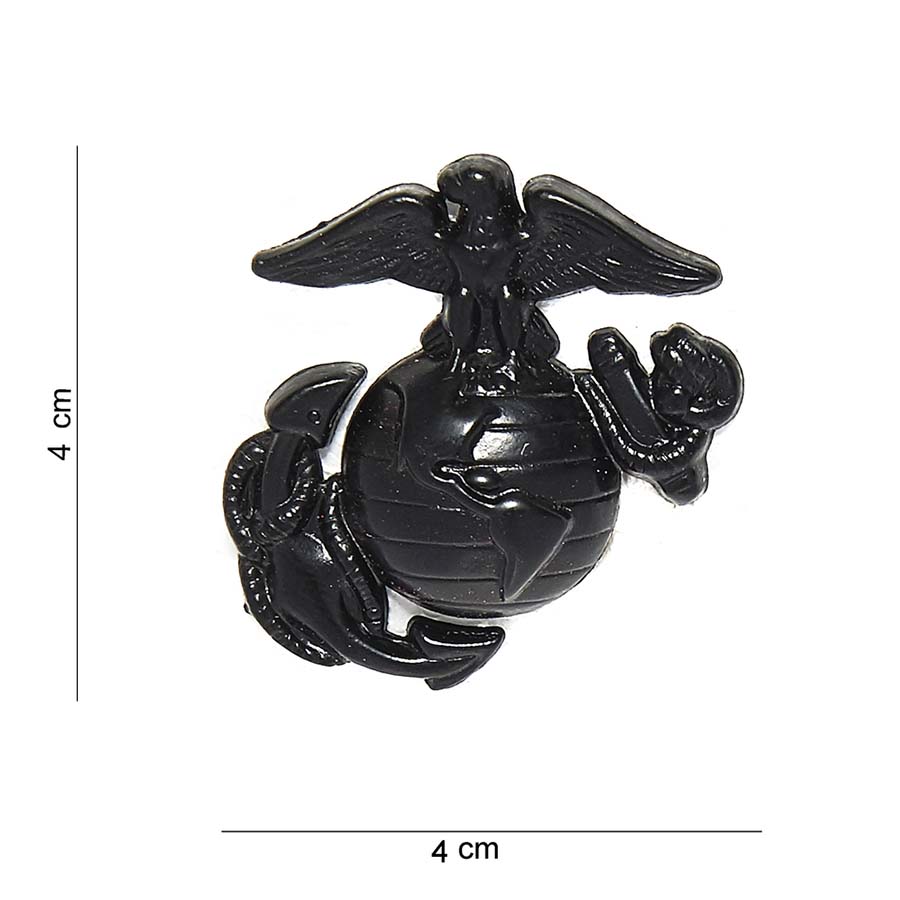 Embleem metaal USMC zwart 1 st #7046