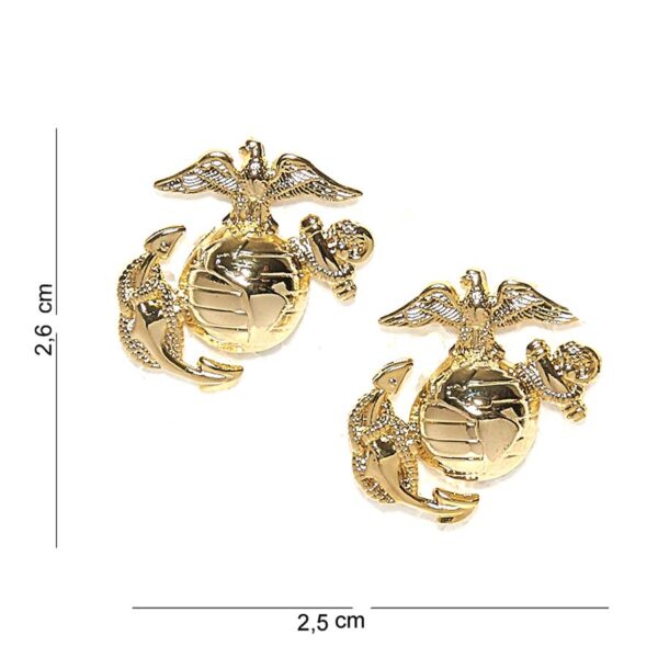 Embleem metaal USMC goud 2 st. #7048