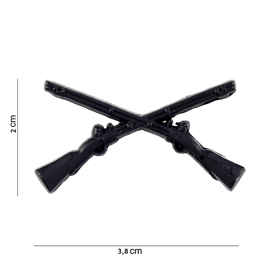 Embleem metaal infantry rifles (black)#6035
