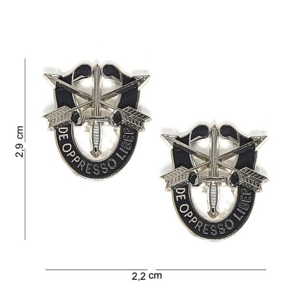 Embleem metaal special forces set a 2 stuks #6009