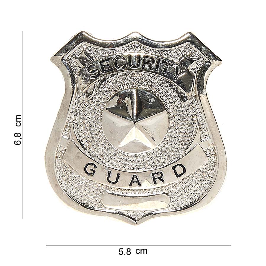 Embleem metaal security guard (zilver) #7026
