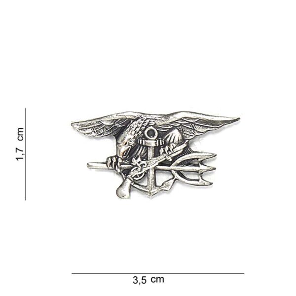 Embleem US navy seal klein zilver #7045