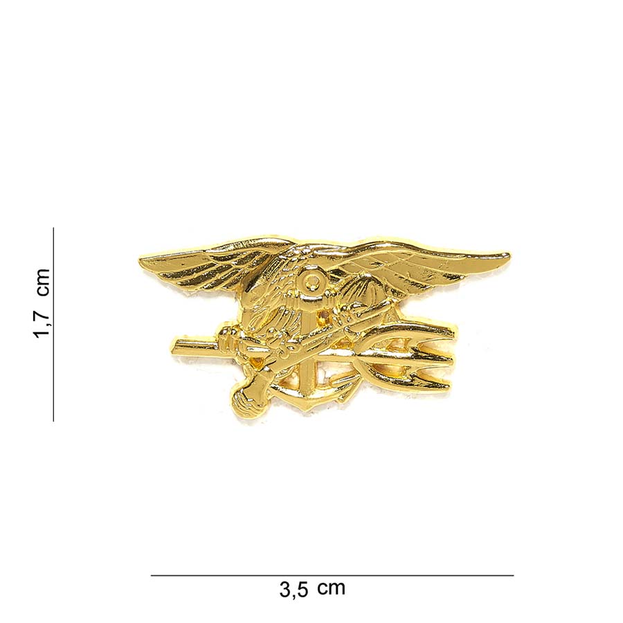 Embleem metaal US navy Seals goud #7043