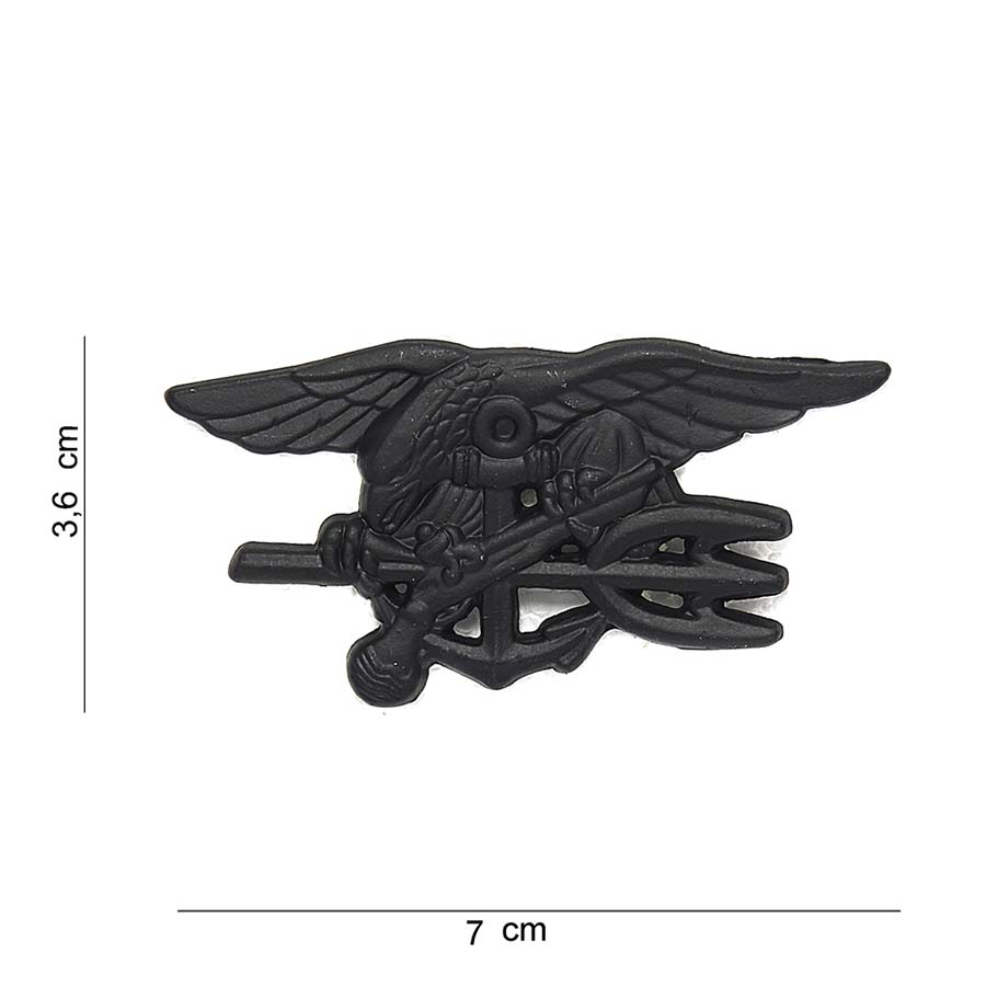 Embleem metaal US navy Seals zwart #7090