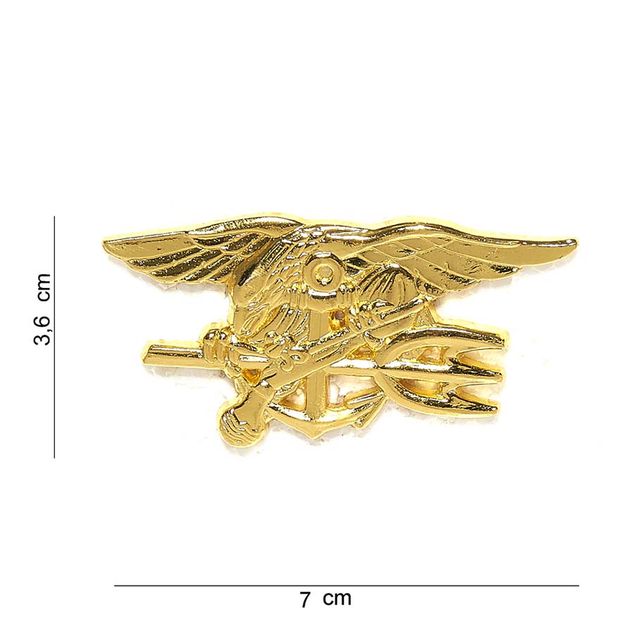 Embleem metaal US navy Seals goud #7091
