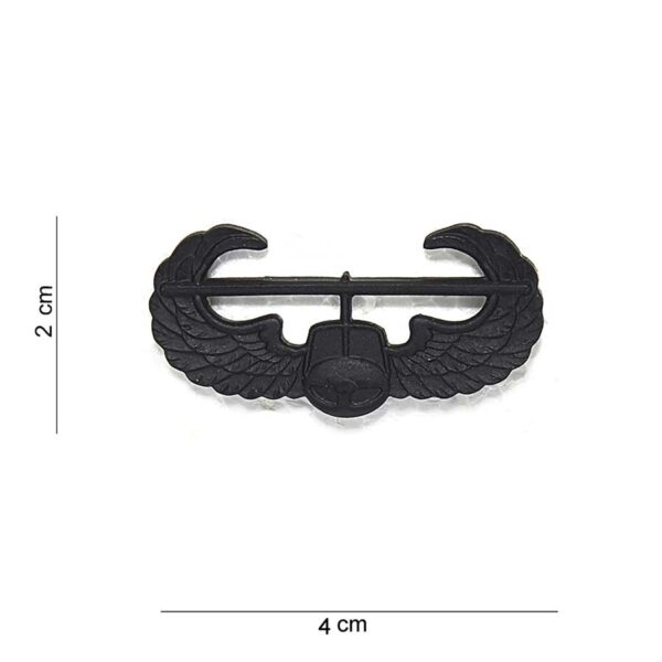 Embleem metaal air assault wings zwart #7065