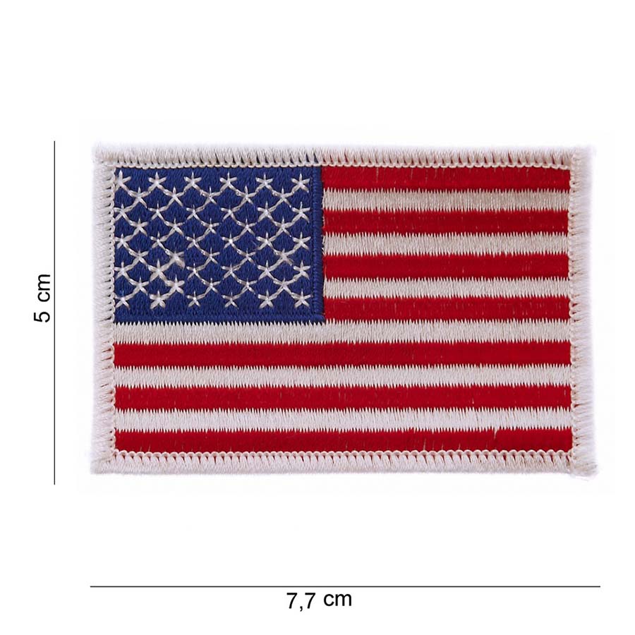 Embleem stof vlag USA witte rand (klein) #1018