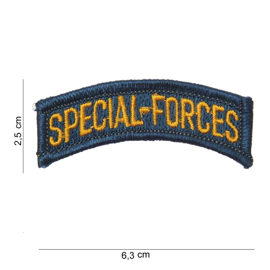 Embleem stof special forces blauw/geel #3031