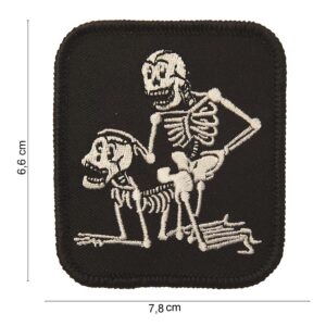 Embleem stof twee skeletten #4083